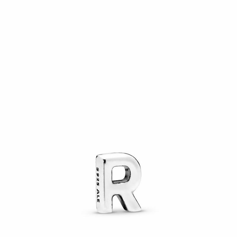 Pandora Letter R Petite Locket Charm Silver Egypt FJ6801542